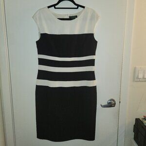 Black and White Lauren Ralph Lauren Dress Size 12